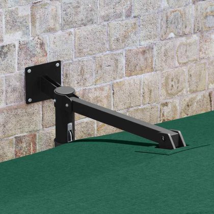 Градински парасол Зелен и Черен 248.5 x 247.5 x 160 см