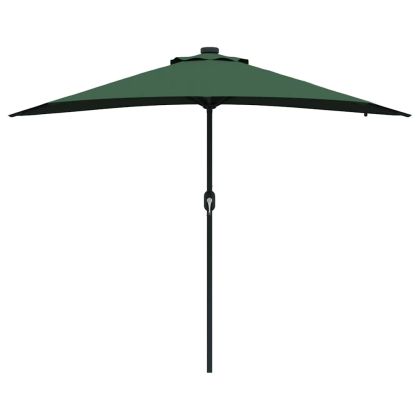 Градински парасол Зелен 294 x 150 x 223 см текстил
