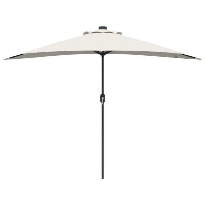 Градинен чадър половина Пясък 294 x 150 x 224 см текстил