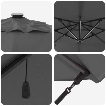 Плажен чадър 286 x 285 x 270 см Алуминий