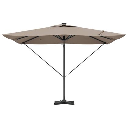 Плажен чадър Таупе 286 x 285 x 270 см Алуминий