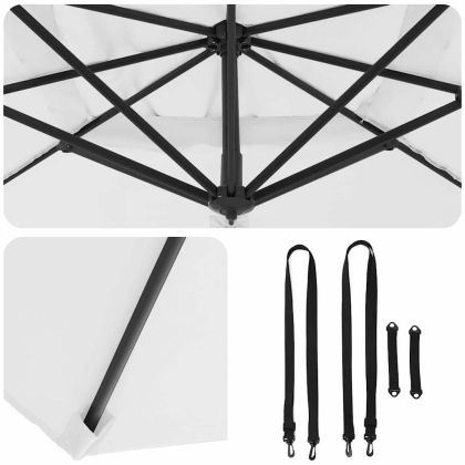 Рома Парасол Бежово 286 x 285 x 265 см Полиестер и алуминий