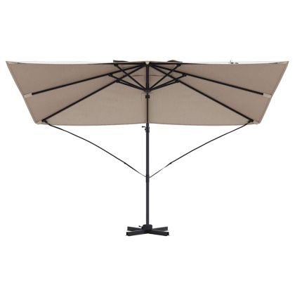 Чадър Рома с ветрило Таупе и Черно 352 x 251 x 260 см