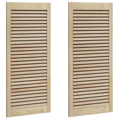 Врата за шкаф с врата 2 pcs Естествен 140.5 x 2.1 x 49.5 см
