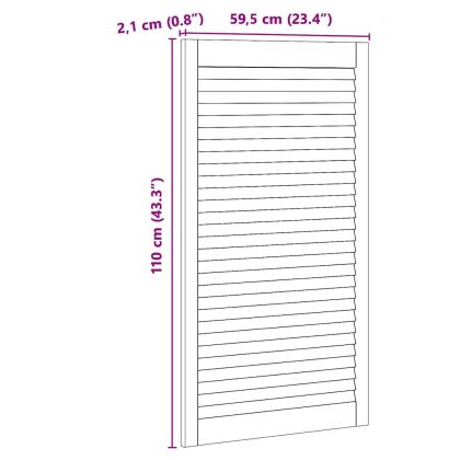 Врата за шкаф с врата Естествен 140.5 x 2.1 x 49.5 см