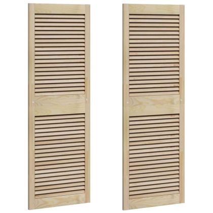 Врата за шкаф с врата 2 pcs Естествен 140.5 x 2.1 x 49.5 см