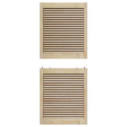 Врата за шкаф с врата 2 pcs Естествен 140.5 x 2.1 x 49.5 см