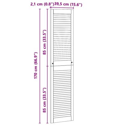 Врата за шкаф с врата Естествен 140.5 x 2.1 x 49.5 см
