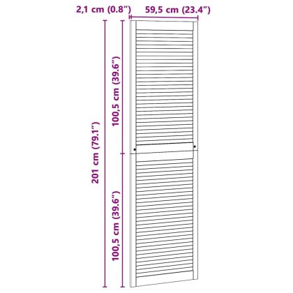 Врата за шкаф с врата Естествен 140.5 x 2.1 x 49.5 см