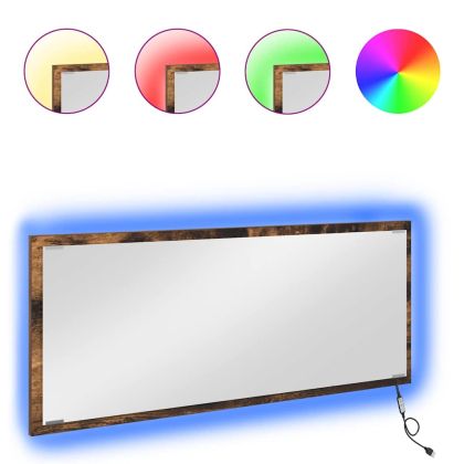 Огледало с огледало Димян дъб 90 x 8,5 x 37 см Инженерно дърво