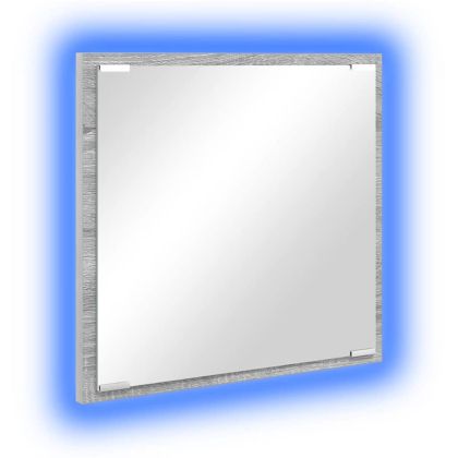 LED огледало за баня с огледало Сив Сонома 40 x 37 x 8.5 см