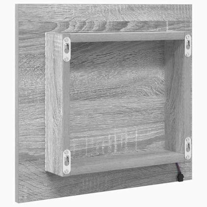 LED огледало за баня с огледало Сив Сонома 40 x 37 x 8.5 см