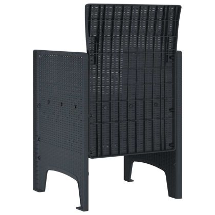 Градински стол 2 pcs Антрацит 53 x 49 x 85 см PP