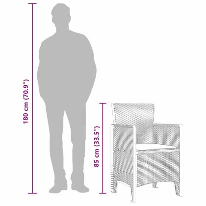 Градински стол 4 pcs Светлосиво 53 x 49 x 85 см PP