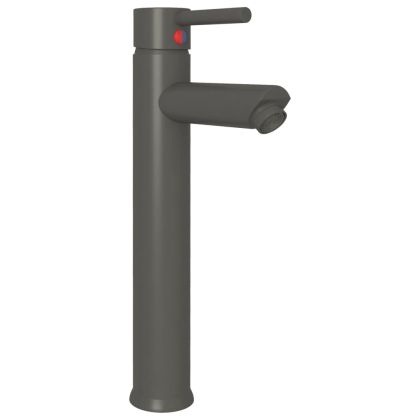 Мивка за баня с кран и сифон, матирано закалено стъкло