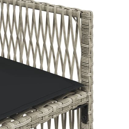 Градински комплект от 13части с възглавници светлосив полиратан