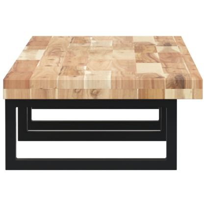 Стенен рафт за мивка, стомана и масивно дърво акация