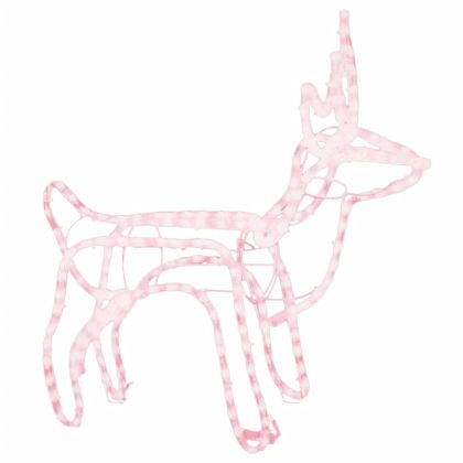 Коледна фигура северен елен, топло бяло, 60x30x60 см