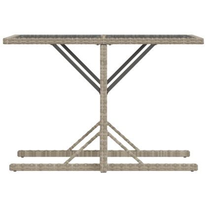 Бистро комплект с възглавници 3 части светлосив полиратан