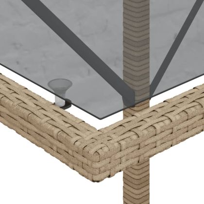 Бистро комплект с възглавници 3 части бежов микс полиратан