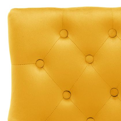 Трапезни столове, 2 бр, жълти, кадифе