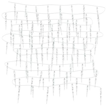 Коледна лампа тип „ледулка“ 200 LED диода, студено бяла, 20 м, акрил, PVC