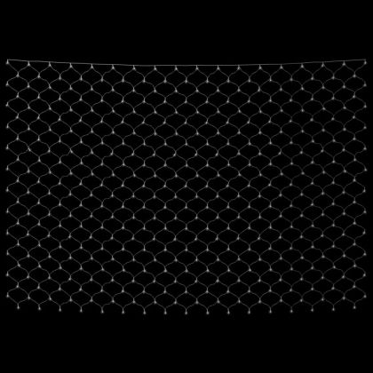 Коледна светеща мрежа студенобяла 3x2 м 204 LED закрито/открито