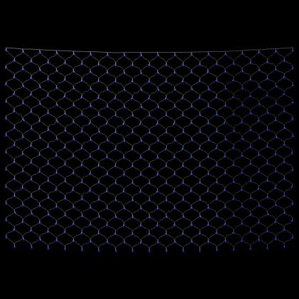Коледна светеща мрежа, синя, 3x2 м, 204 LED, за закрито/открито