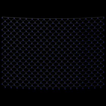 Коледна светеща мрежа, синя, 3x3 м, 306 LED, за закрито/открито