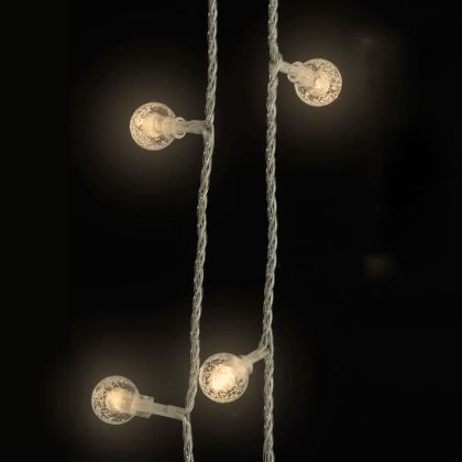 Светещи топки стрингове 40 м 400 LED топло бели 8 функции