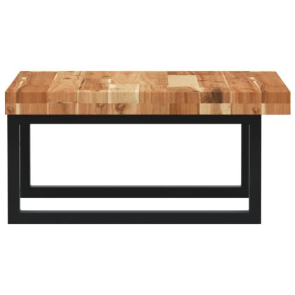 Стенен рафт за мивка, стомана и масивно дърво акация