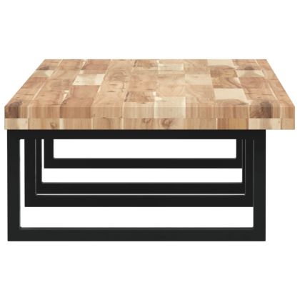 Стенен рафт за мивка, стомана и масивно дърво акация