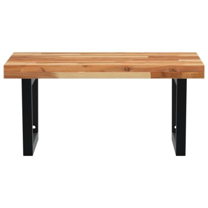 Стенен рафт за мивка, стомана и масивно дърво акация