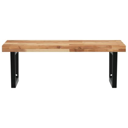 Стенен рафт за мивка, стомана и масивно дърво акация