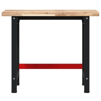 Работна маса, 100x60x83 см, масивно дърво акация, правоъгълна