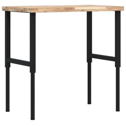 Работна маса, 100x60x(73-99,5) см, масивна акация, правоъгълна