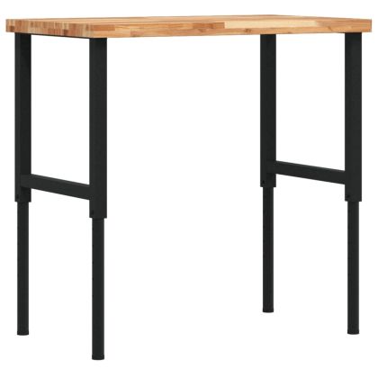 Работна маса, 100x60x(73-99,5) см, масивна акация, правоъгълна