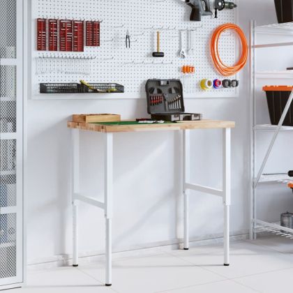 Работна маса, 100x60x(73-99,5) см, масивна акация, правоъгълна