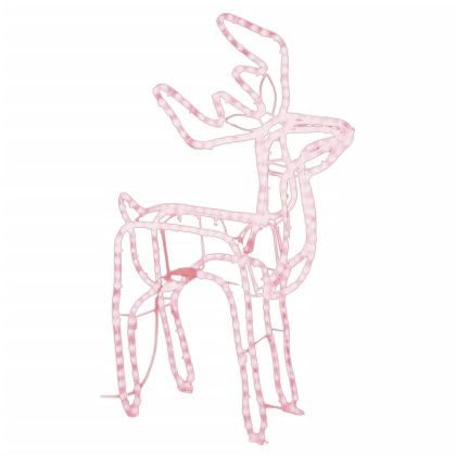 Коледна фигура северен елен, топло бяло, 76x42x87 см