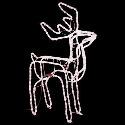 Коледна фигура северен елен, топло бяло, 76x42x87 см