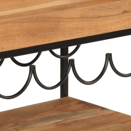 Бар количка 60x40x80 см масивно дърво акация и желязо