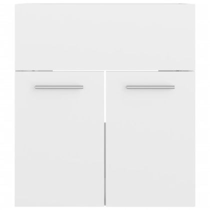 Комплект мебели за баня, бял гланц, ПДЧ