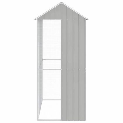 Клетка за птици Сив 215 x 110 x 247 см Поцинкована стомана