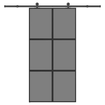 Плъзгаща се врата с обков 102,5x205 см Закалено стъкло&Алуминий