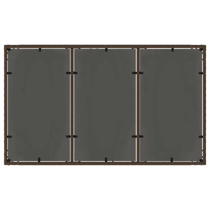 Комплект за хранене в градината 5 pcs Кафяво Полиратан