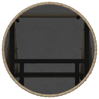 Градински бистро комплект 3 pcs Бежово Полиратан