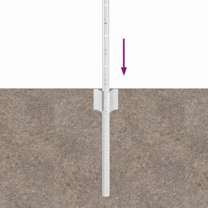 Оградни стълбове 22 pcs Сребрист 120 cm Стомана