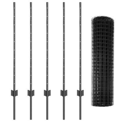 Ограда и колче Сив 1 x 10 m Стомана