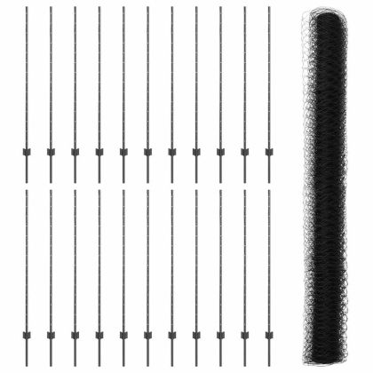 Ограда и колче Сив 1,4 x 50 m Стомана
