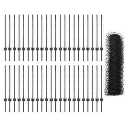 Ограда и колче Сив 0,8 x 100 м Стомана